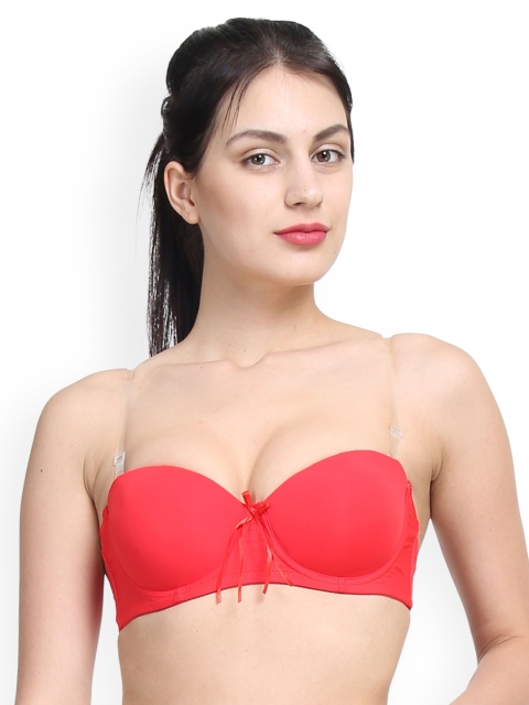 

PrettyCat Red Solid Underwired Lightly Padded Push-Up Bra PC_GO_BK_2019238B