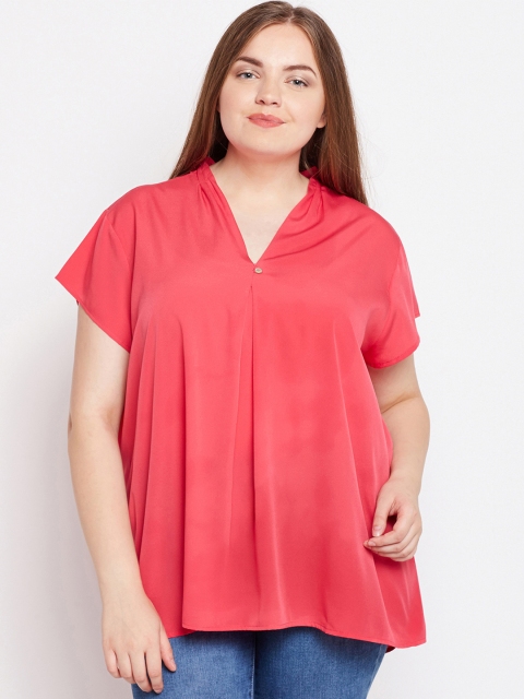 

Oxolloxo Women Pink Solid Boxy Top