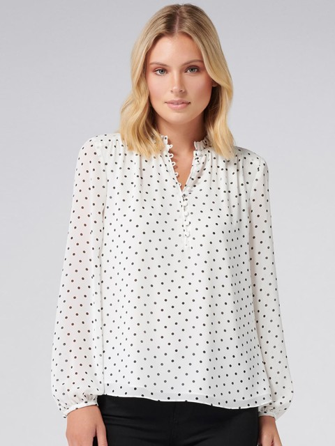 

Forever New Women White Printed A-Line Top
