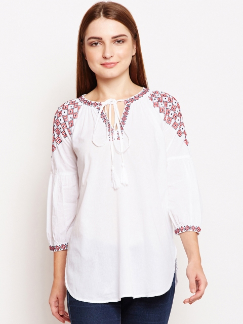 

Oxolloxo Women White Solid Top