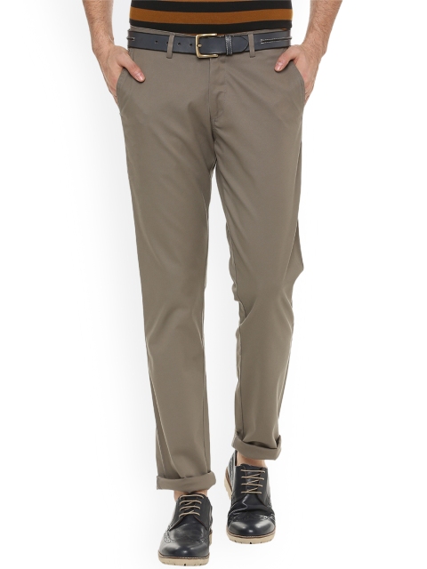

Allen Solly Men Grey Slim Fit Solid Regular Trousers