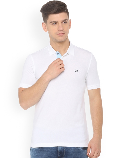 

Van Heusen Sport Men White Solid Polo Collar T-shirt