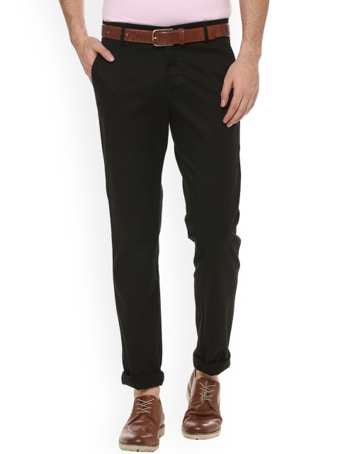 

Allen Solly Men Black Regular Fit Solid Chinos