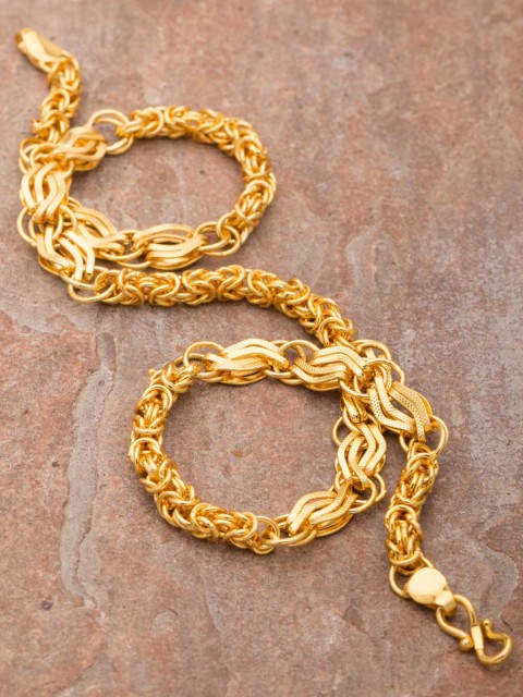 

Dare by Voylla Men Gold-Plated Brass Handcrafted Chain