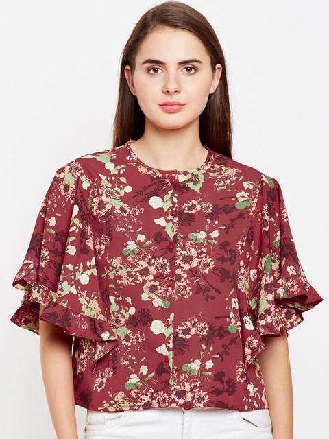 

Oxolloxo Women Maroon Printed Top