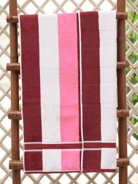 

Avira Home Multi-Coloured Striped 500 GSM Cotton Bath Towel