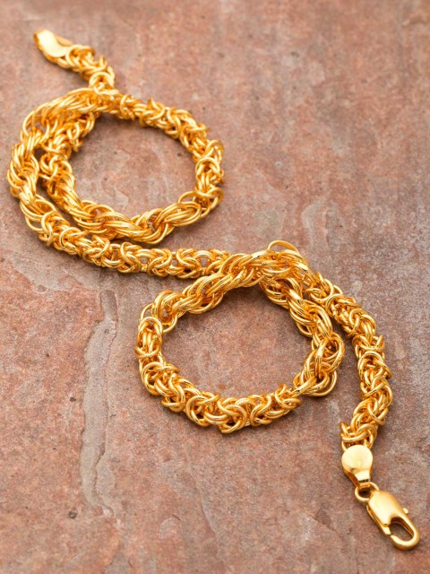 

Dare by Voylla Men Gold-Plated Brass Handcrafted Chain