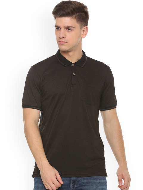 

Allen Solly Men Black Solid Polo Collar Pure Cotton T-shirt