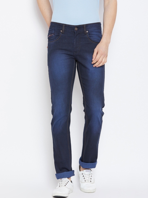 

Duke Men Navy Blue Regular Fit Mid-Rise Clean Look Jeans