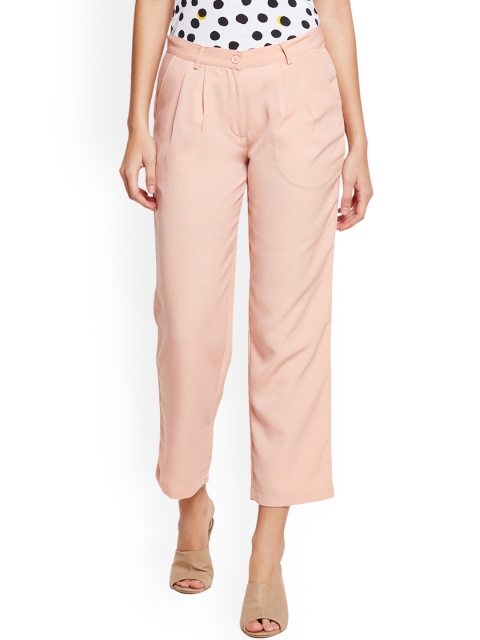 

Taanz Women Pink Regular Fit Solid Regular Trousers