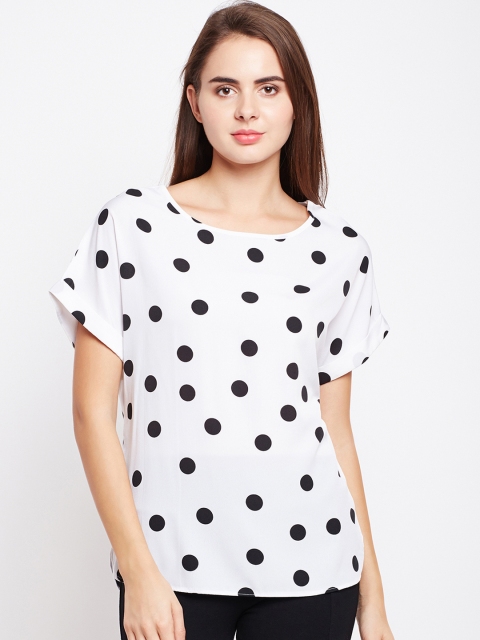 

Oxolloxo Women White Printed A-Line Top
