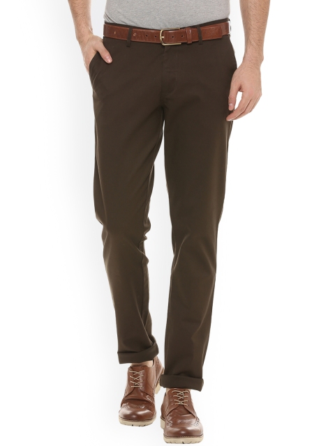

Allen Solly Men Brown Slim Fit Solid Chinos