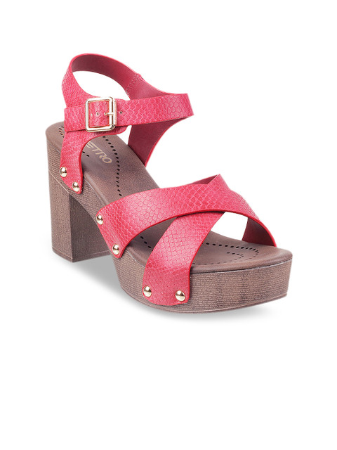 

Metro Women Red Solid Sandals