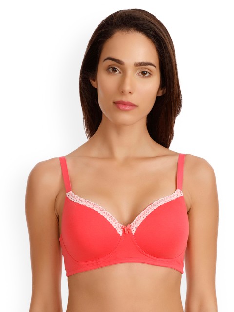 

Zivame Pink Solid Non-Wired Lightly Padded Everyday Bra ZI1605FASHCPINK