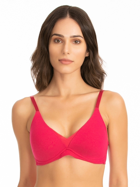

Zivame Red Solid Non-Wired Lightly Padded T-shirt Bra ZI1523FASH00RED