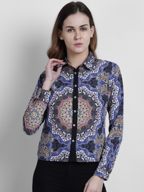 

LA LOFT Women Multicoloured Regular Fit Printed Casual Shirt, Multi