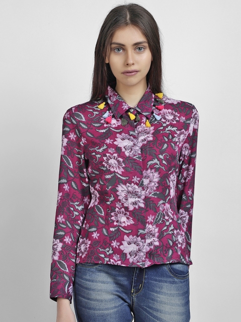 

LA LOFT Women Multicoloured Regular Fit Printed Casual Shirt, Multi