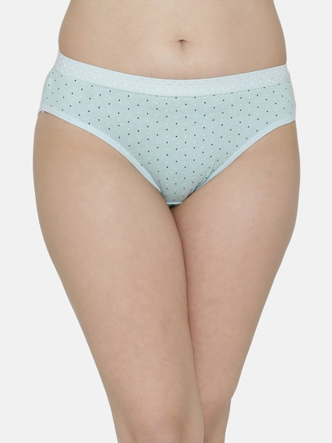 

Clovia Women Blue Printed Bikini Briefs PN3019P03XL
