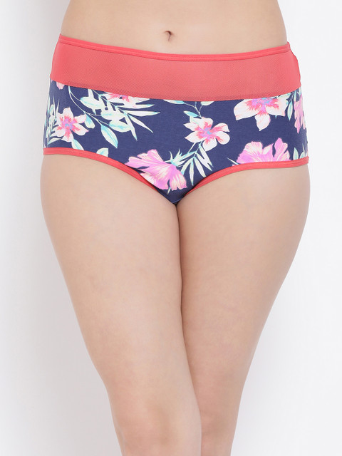 

Clovia Women Blue & Pink Printed Hipster Briefs PN3017P08XL