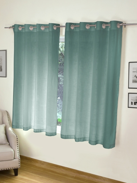

ROSARA HOME Irene Set of 2 Window Curtains, Green