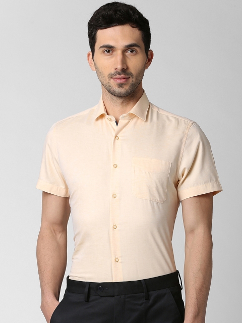 

Peter England Men Orange Slim Fit Solid Formal Shirt