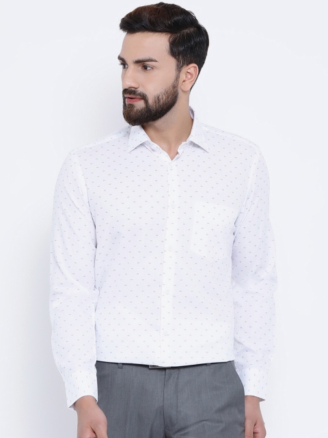 

Richlook Men White Regular Fit Printed Formal Shirt