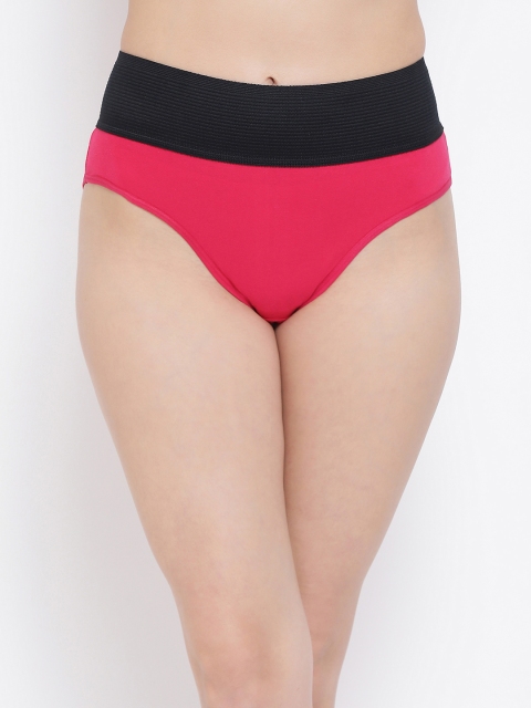 

Clovia Women Black and Pink Colourblock Hipster Briefs PN2964P14XL