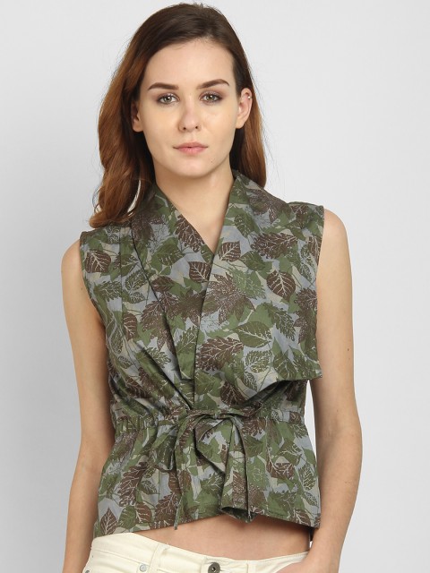 

LA LOFT Women Multicoloured Printed Wrap Top, Multi