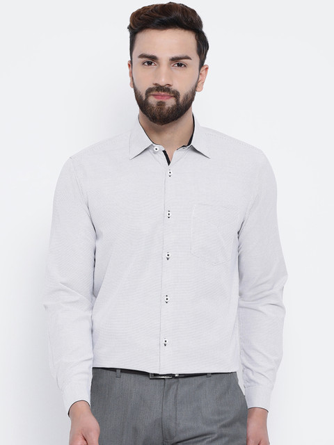 

Richlook Men White Regular Fit Printed Formal Shirt