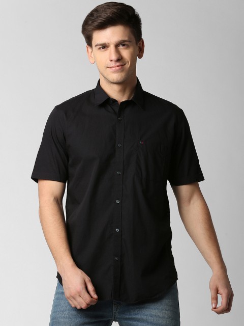 

Peter England Men Black Slim Fit Solid Casual Shirt