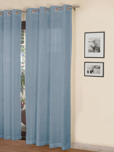 

ROSARA HOME Irene Set of 1 Door Curtain, Blue