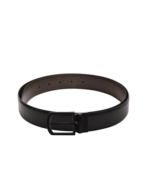 

Second SKIN Men Black & Brown Genuine Leather Textured Belt