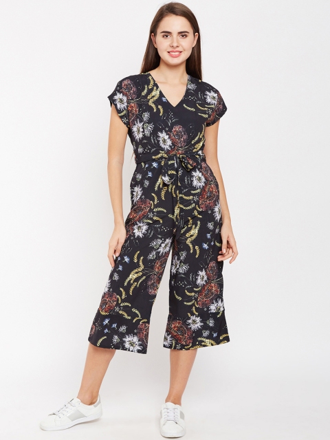 

Oxolloxo Black & Red Printed Culotte Jumpsuit