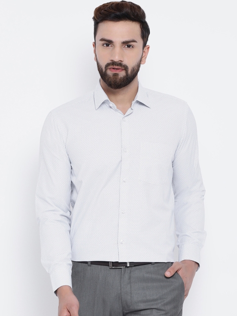 

Richlook Men White Regular Fit Checked Formal Shirt