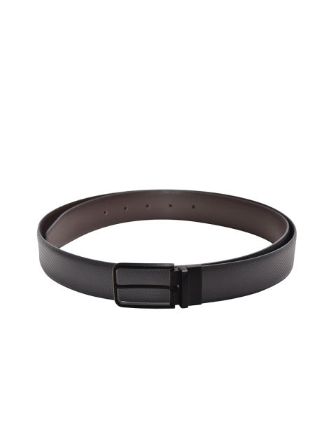 

Second SKIN Men Black & Brown Genuine Leather Textured Belt