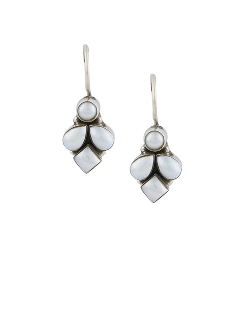 

ahilya Sterling Silver Handcrafted Leaf Shaped Drop Earrings