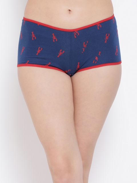 

Clovia Women Blue & Red Printed Boy Shorts PN3007P08XL
