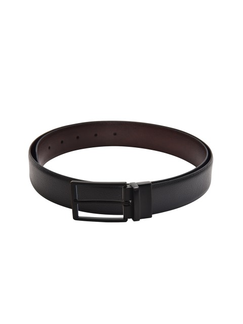 

Second SKIN Men Black & Brown Genuine Leather Textured Belt