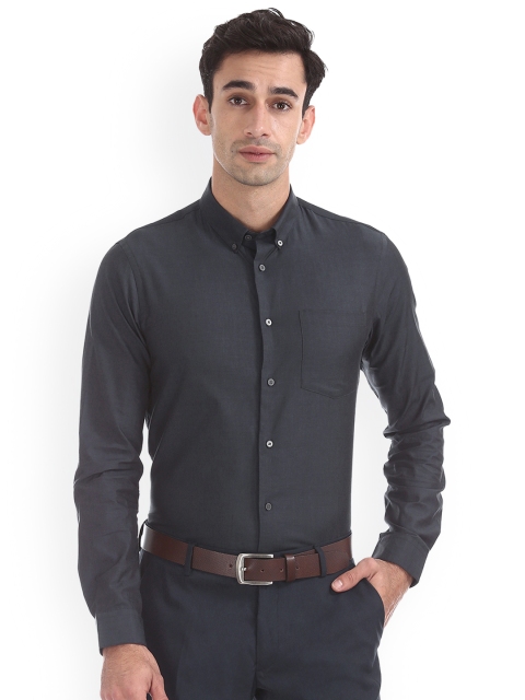 

Arrow New York Men Grey Slim Fit Solid Formal Shirt