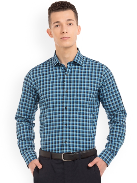 

Arrow Men Blue Regular Fit Checked Formal Shirt
