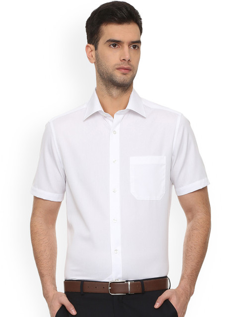 

Louis Philippe Men White Regular Fit Solid Formal Shirt