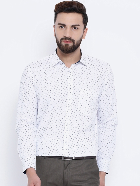 

Richlook Men White Regular Fit Printed Formal Shirt