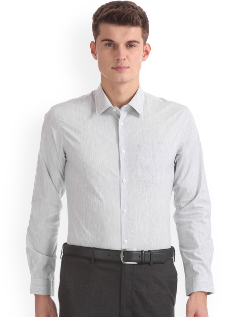 

Arrow New York Men Grey Slim Fit Self Design Formal Shirt