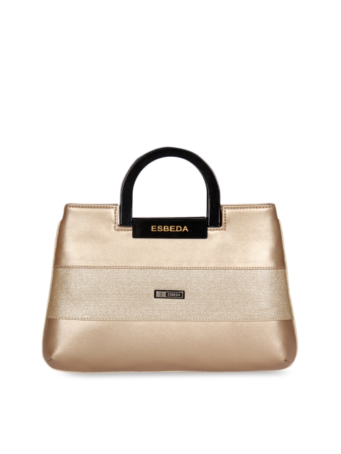 

ESBEDA Rose Gold Striped Handheld Bag