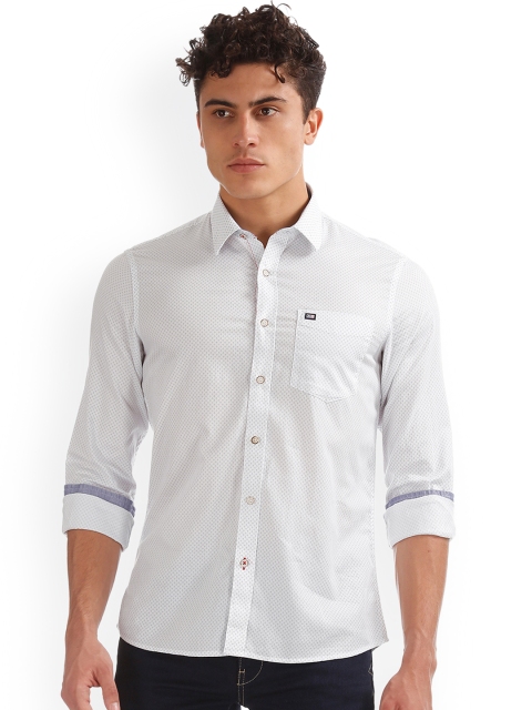 

Arrow Sport Men White Slim Fit Printed Casual Shirt