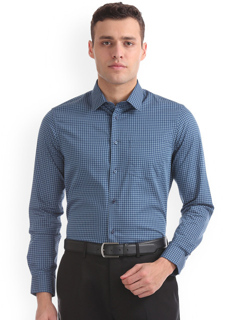 

Arrow New York Men Blue Slim Fit Printed Casual Shirt