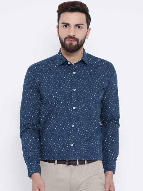 

Richlook Men Blue Regular Fit Printed Formal Shirt