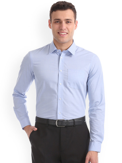

Arrow New York Men Blue Slim Fit Self Design Formal Shirt