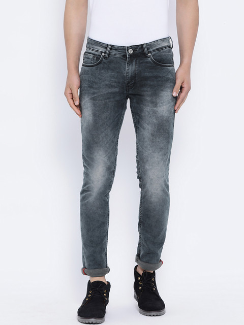 

Richlook Men Grey Slim Fit Mid-Rise Clean Look Jeans