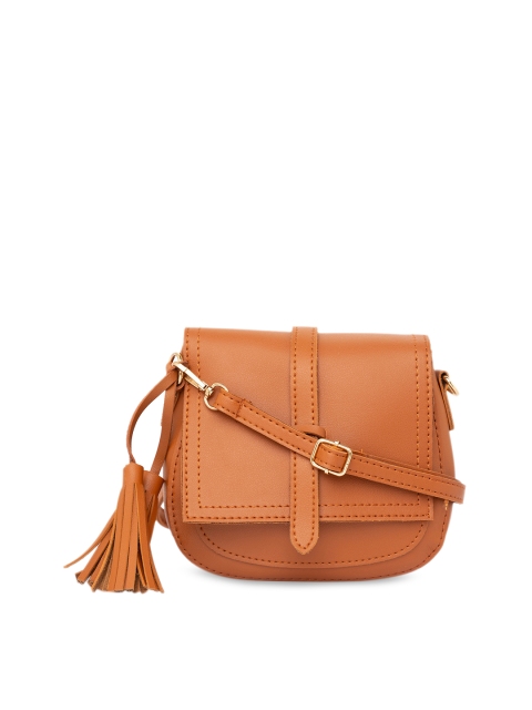 

Satchel Bags Tan Brown Solid Sling Bag